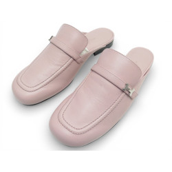 chaussures hermes iena h241037z 39 mules cuir rose