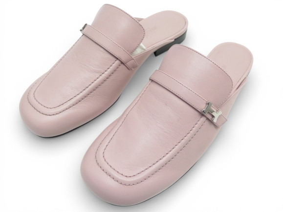 chaussures hermes iena h241037z 39 mules cuir rose