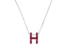  collier pendentif hermes pop h laque rouge
