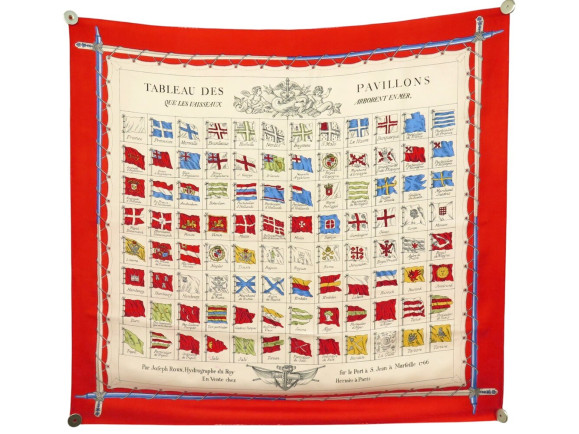  foulard hermes tableau des pavillons p