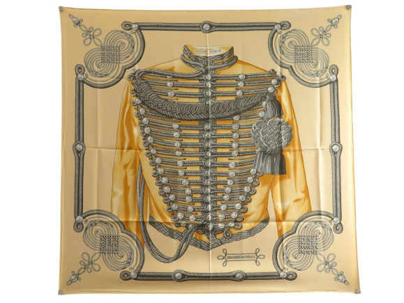 foulard hermes brandebourgs caty latham carre 90 cm