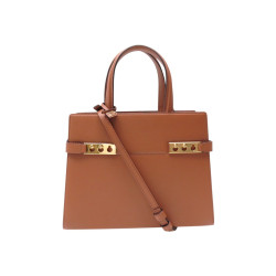  sac a main delvaux tempete mm en cuir marron