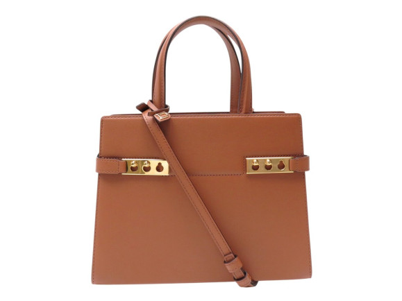 sac a main delvaux tempete mm en cuir marron