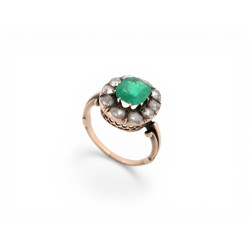  bague t50 sertie d'une emeraude 1ct 10