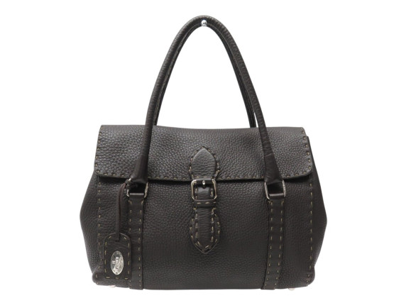 sac a main fendi linda 8br547 en cuir graine selleria