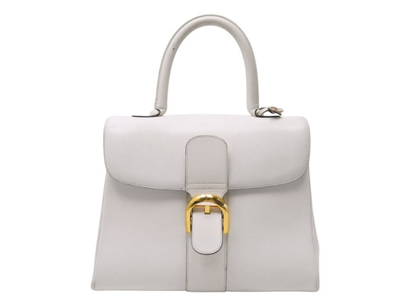  sac a main delvaux brillant mm en cuir blanc