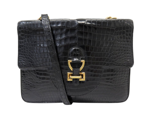  sac a main hermes sandrine cuir croco porosus