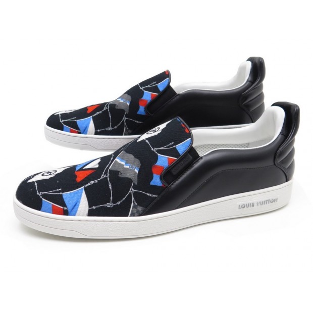 NEUF CHAUSSURES LOUIS VUITTON FRONTROW SLIP-ON 10.5 44.5 BASKETS LV CUP 550€