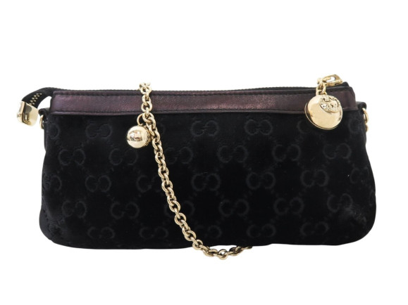 sac a main gucci 162876 pochette velours gg noir