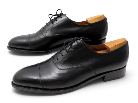 chaussures jm weston 300 richelieu 10d 44 en cuir noir