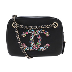  sac a main chanel camera logo cc en strass