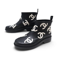  bottes de pluie chanel basses g45076 multi logo