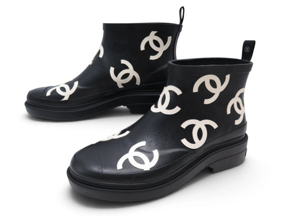 bottes de pluie chanel basses g45076 multi logo