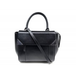 SAC A MAIN BARBARA BUI CUIR NOIR BANDOULIERE 