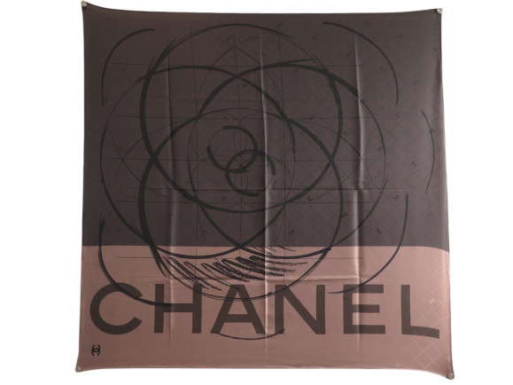  foulard chanel twill soie camelia logo cc carre
