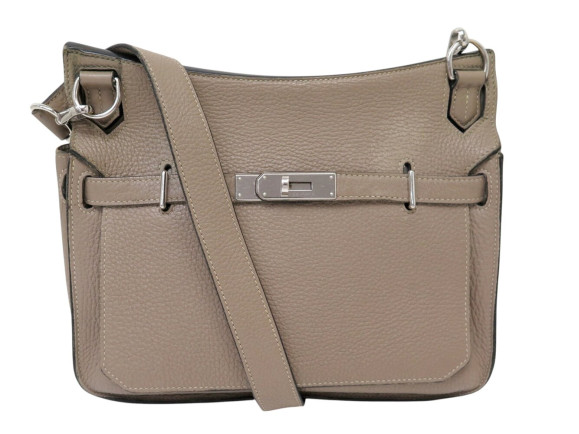 sac a main hermes jypsiere 28 en cuir clemence taupe