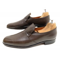  CHAUSSURES JM WESTON MOCASSINS CUIR MARRON CHEVRE 