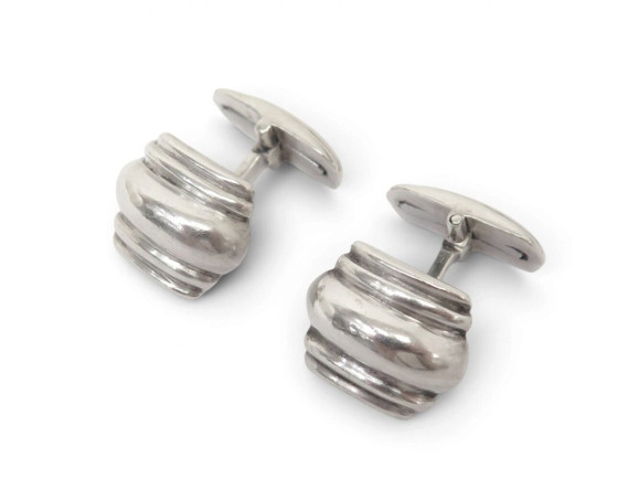 boutons de manchettes hermes h geometrique