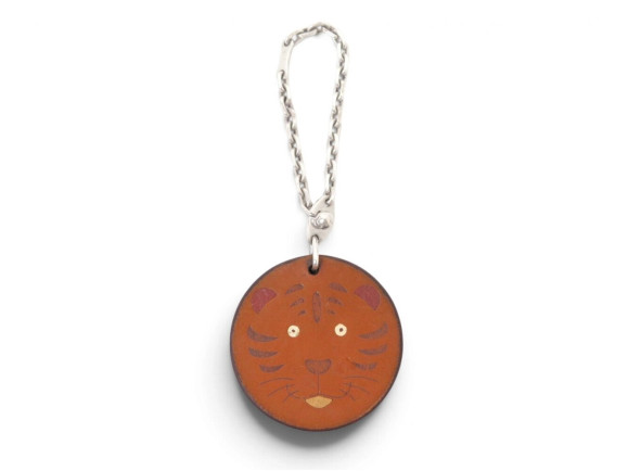 porte cle hermes charm tigre rond bijou de sac cuir