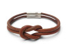 bracelet hermes atame cuir acier palladie noeud marrin