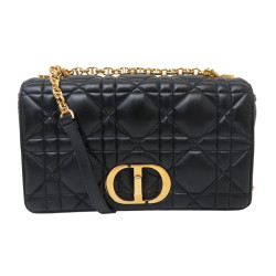  sac a main dior caro large en cuir cannage noir