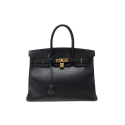 sac a main hermes birkin 35 de 2003 en cuir togo noir