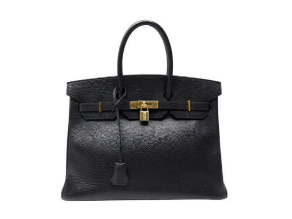 sac a main hermes birkin 35 de 2003 en cuir togo noir
