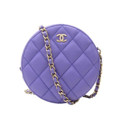 sac a main chanel pochette ronde cuir caviar matelasse
