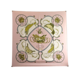  foulard hermes spring rose pale soie carre 90