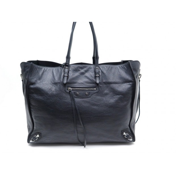 SAC A MAIN BALENCIAGA PAPIER A4 ZIP AROUND 357331 CABAS EN CUIR NOIR PURSE 1395€