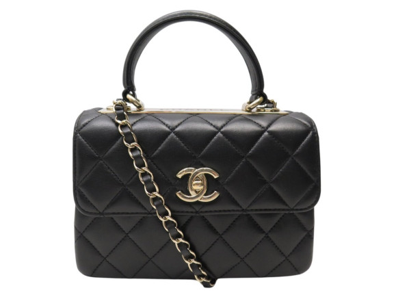 sac a main chanel trendy cc small cuir matelasse noir
