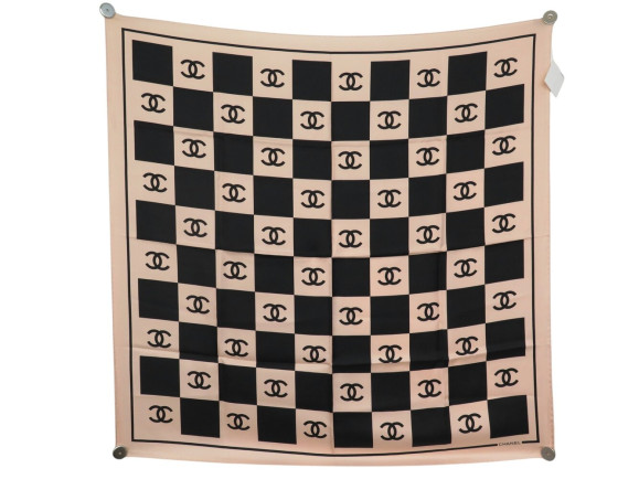  foulard chanel damier logo cc aa8763 carre 90