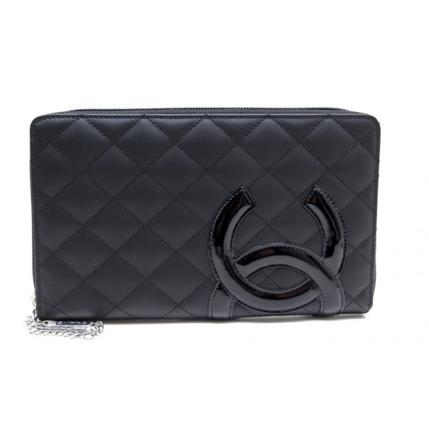 portefeuille pochette chanel cambon cuir