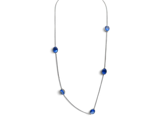 collier baccarat sautoir croise 2812593 pierres bleues