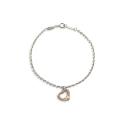 bracelet tiffany open heart elsa peretti argent massif