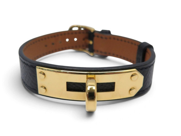  bracelet hermes kelly simple tour cuir epsom noir