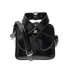  sac a main courreges loop small en cuir vernis