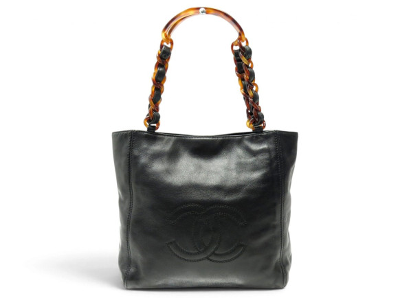 sac a main chanel cabas shopping logo cc en