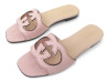 chaussures guggi mules gg 694451 sandales cuir rose