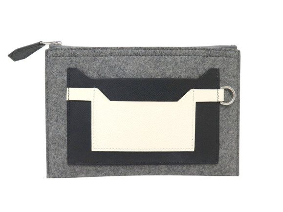 pochette hermes toodoo pm 074805ckak en feutre et