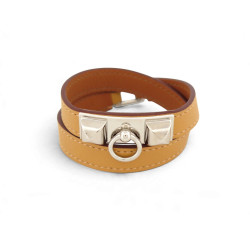  bracelet hermes rivale double tour en cuir swift