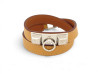 bracelet hermes rivale double tour en cuir swift