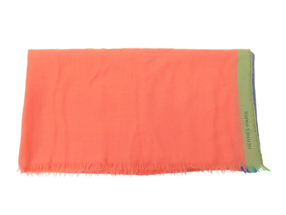  etole hermes 200cm cachemire et soie orange