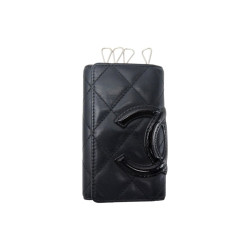 porte cles carte chanel multicles cambon en cuir