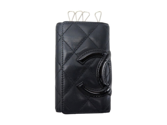 porte cles carte chanel multicles cambon en cuir