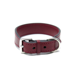  collier de chien hermes h coupe cuir bordeaux t