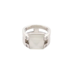 bague hermes medor pierre de lune diamants t54 en