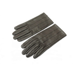  gants hermes en cuir marron perfore taille 7.5