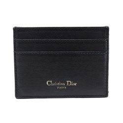 porte cartes christian dior lady en cuir cannage noir