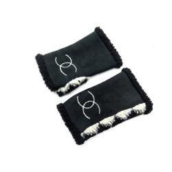  gants chanel mitaines logo cc en cuir mouton